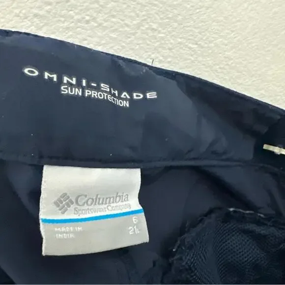 Columbia Women's Omni Shield Blue Capri Pants Size 6 - Picture 3 of 5